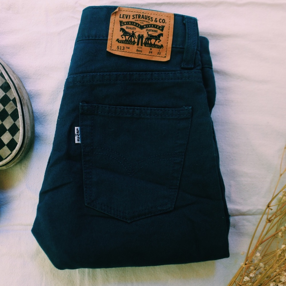 🦋 LEVI’S Unisex 70’s Blue 513 Straight Leg Jeans